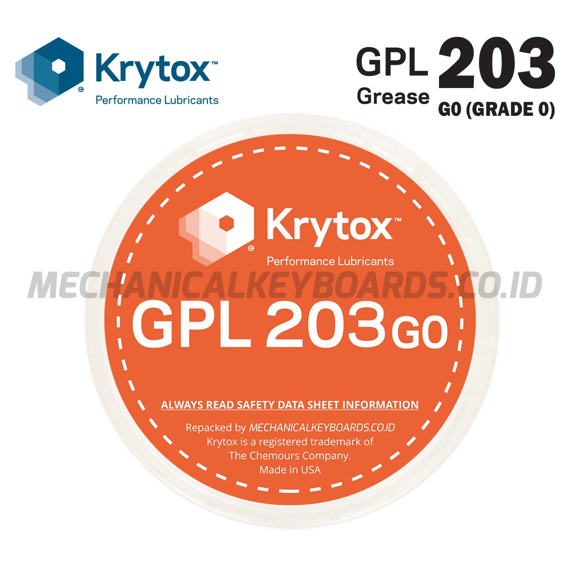 Krytox GPL 203g0 Grade 0 Grease Lubricant MechanicalKeyboards co id